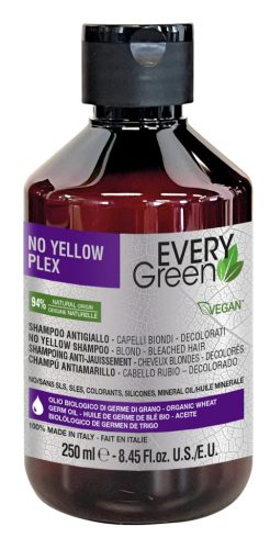 EVERYGREEN - No Yellow Plex - Újjáépítő Hamvasító Sampon 250ml